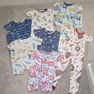 Seven Burt's Bees Pajama Sets